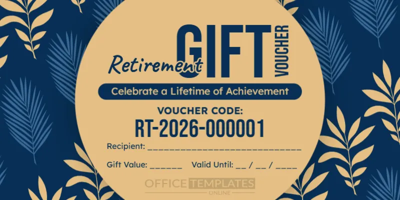 Retirement Gift Voucher Template
