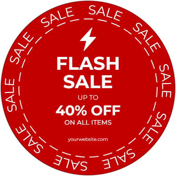 Sale Discount Sticker Template