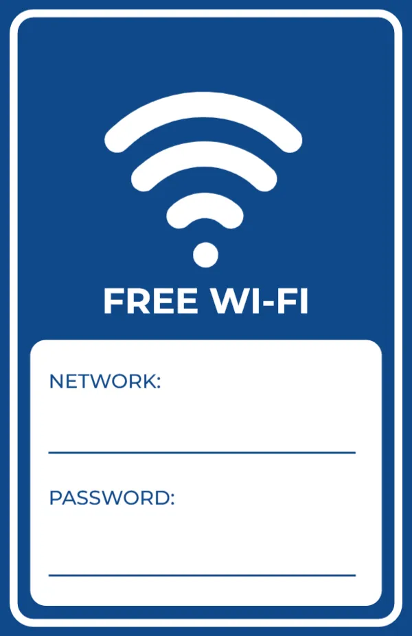 Wi-Fi Password Sticker Template
