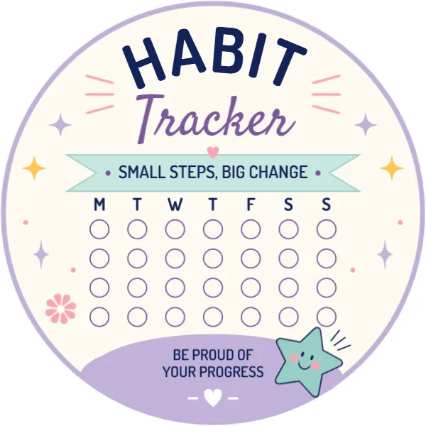 Habit Tracker Sticker Template