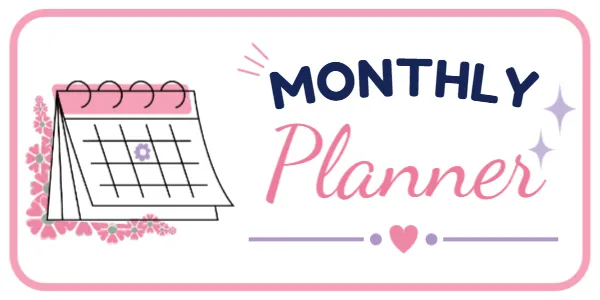 Monthly Planner Sticker Template