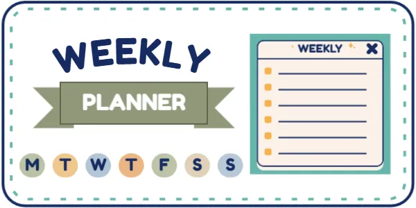 Weekly Planner Sticker Template
