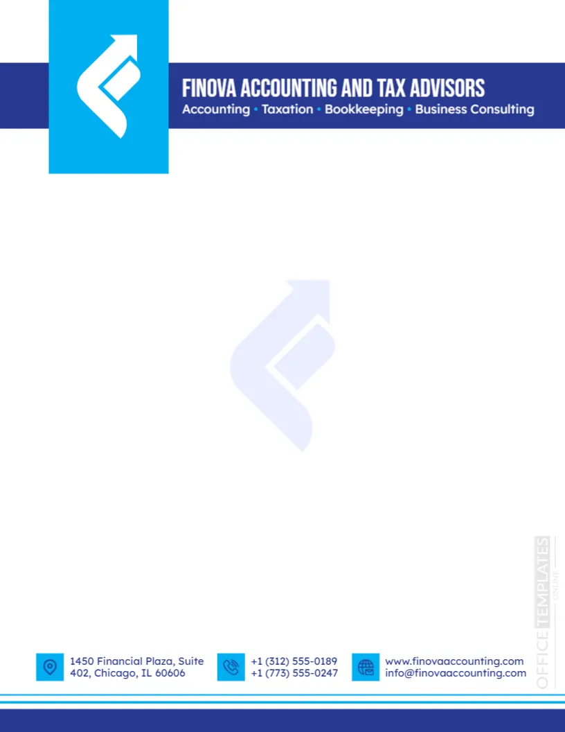 Modern Accounting Firm Letterhead Template – Editable Online