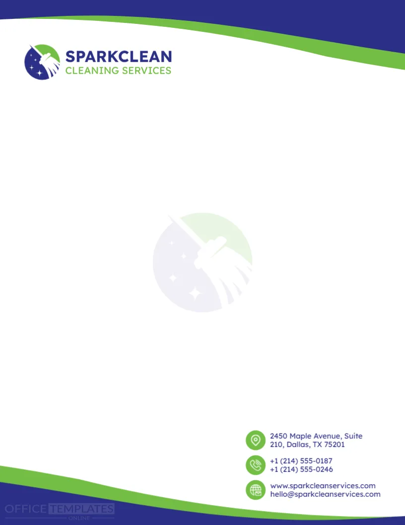 Cleaning Services Letterhead Template – Professional & Editable Online