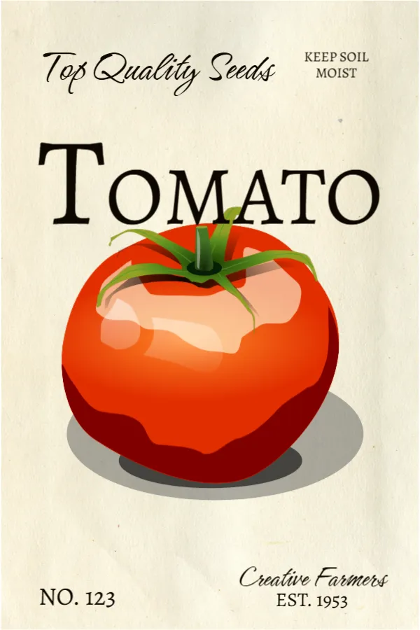Seed Packet Label Template