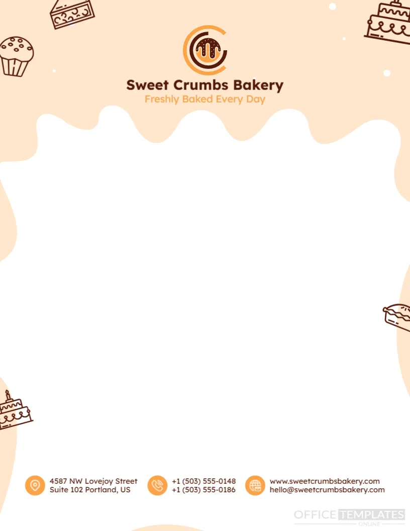 Bakery Letterhead Template – Editable, Elegant & Printable