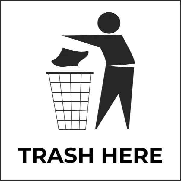 Trash Bin Sticker Template