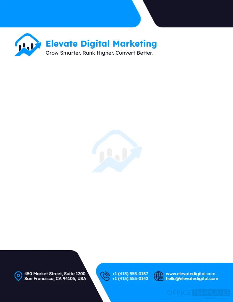Digital Marketing Agency Letterhead Template – Professional & Editable Online