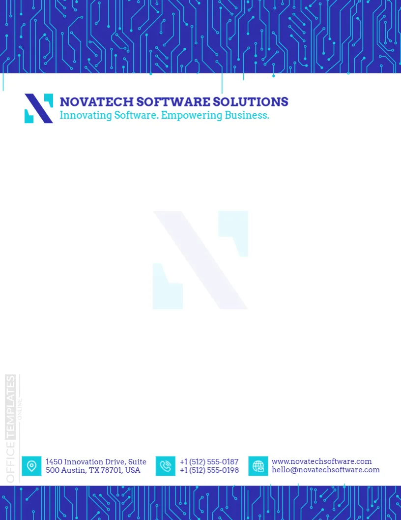 Software Company Letterhead Template – Professional & Editable Online