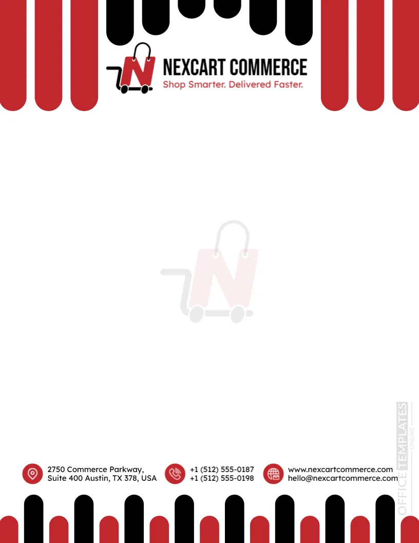 E-commerce Business Letterhead Template – Professional & Editable Online