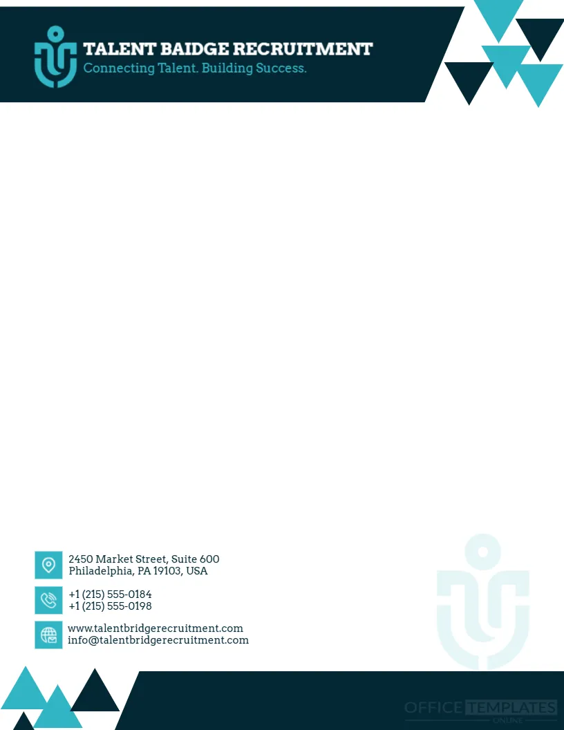 Recruitment Agency Letterhead Template – Professional & Editable Online