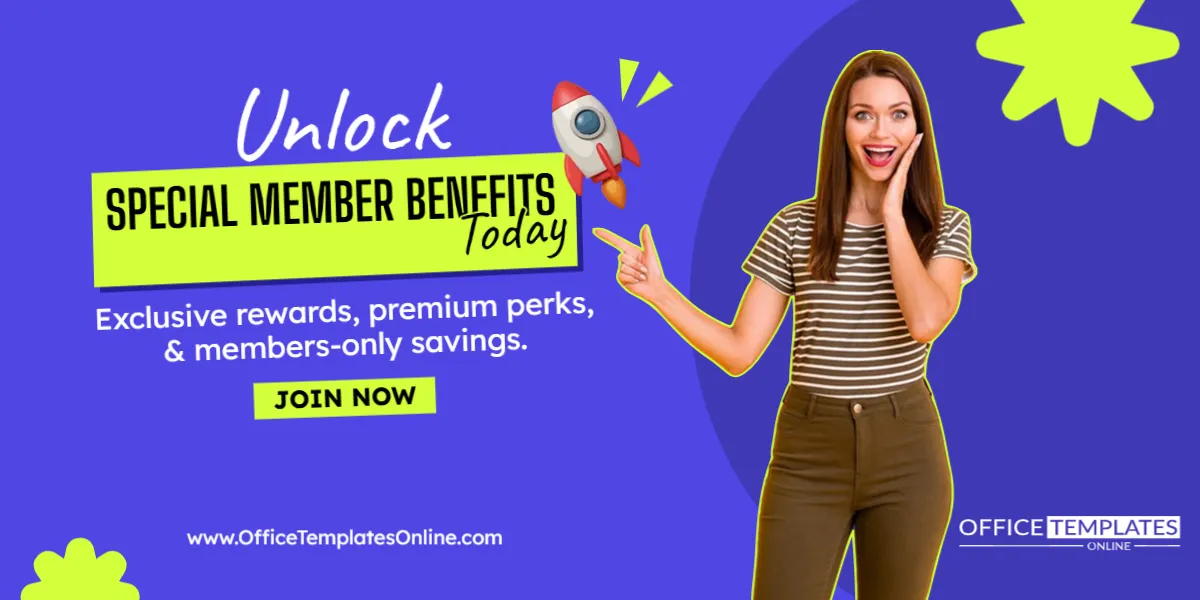 Unlock Special Member Benefits Today Promotion Banner Template