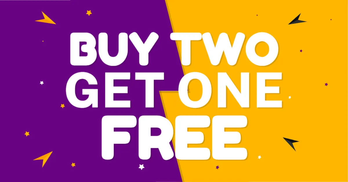 Buy Two Get One Free Offer Banner Template