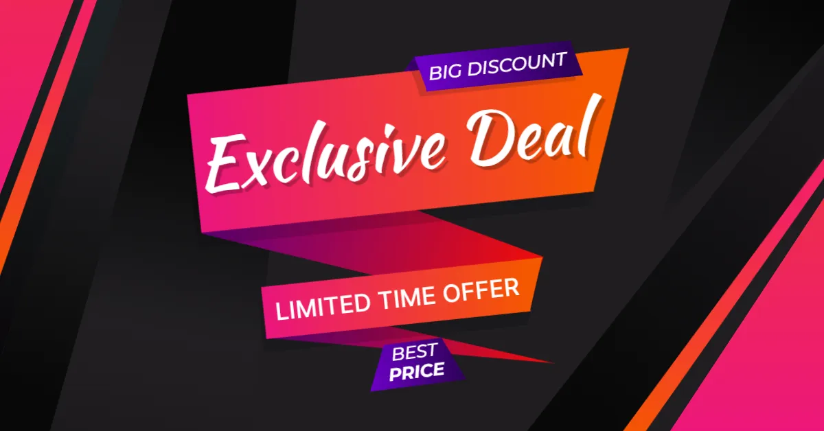 Limited Time Exclusive Online Shopping Deal Banner Template