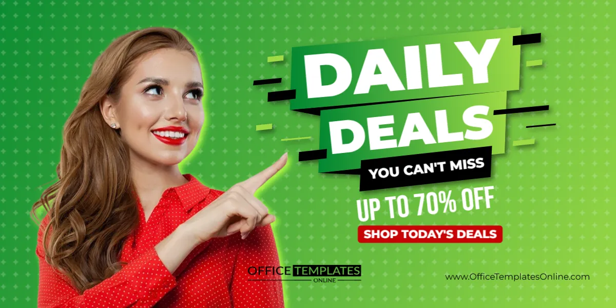 Daily Deals You Can’t Miss Promotion Banner Template