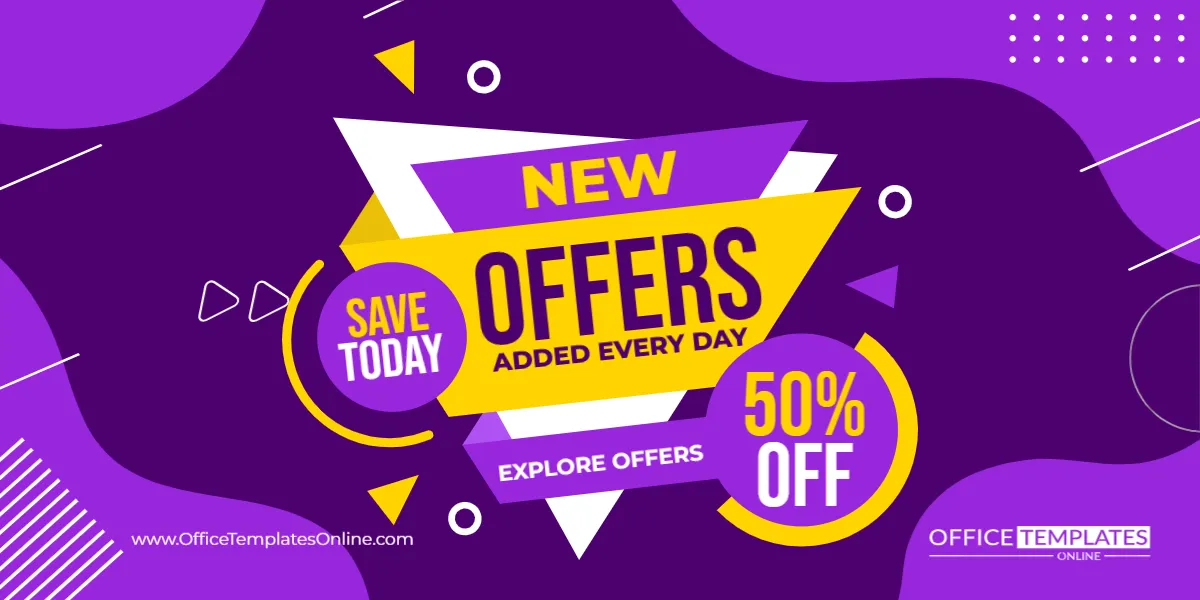 New Offers Added Every Day Promotion Banner Template