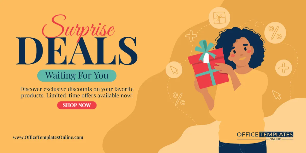 Surprise Deals Waiting For You Promotion Banner Template