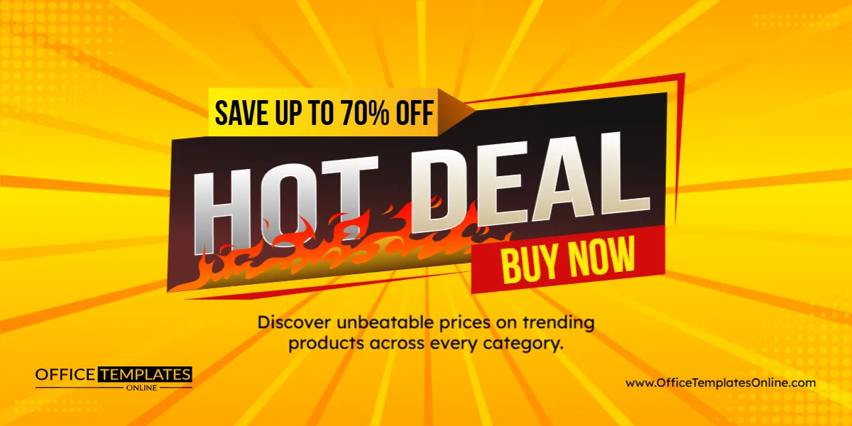 Shop the Hottest Deals Today Promotion Banner Template