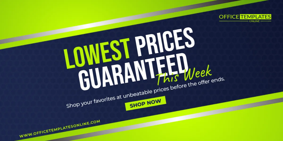 Lowest Prices Guaranteed This Week Promotion Banner Template
