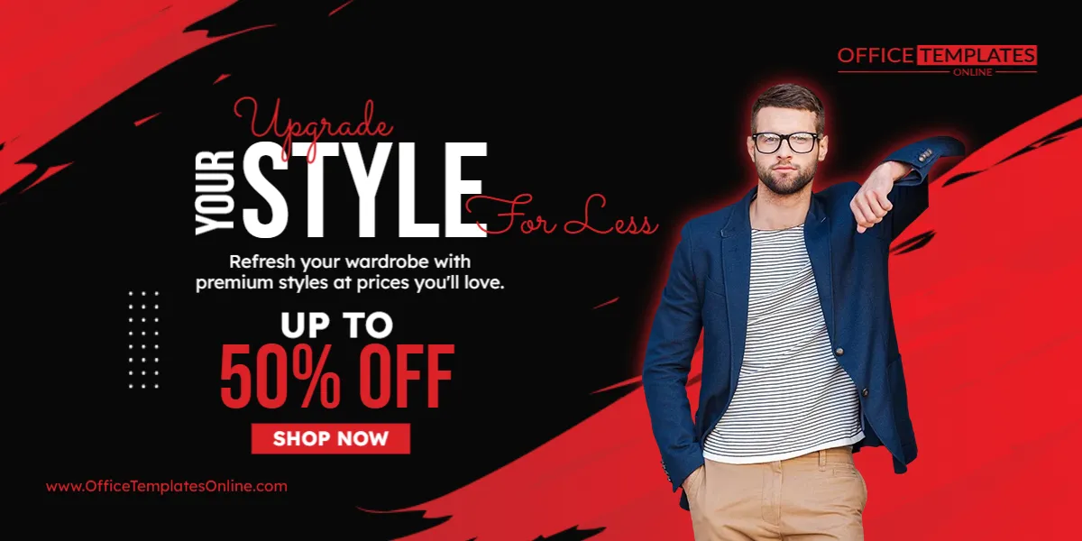 Upgrade Your Style For Less Promotion Banner Template