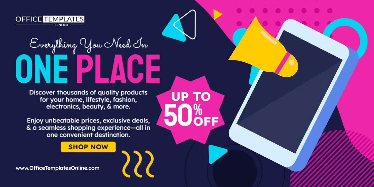 Everything You Need In One Place Promotion Banner Template