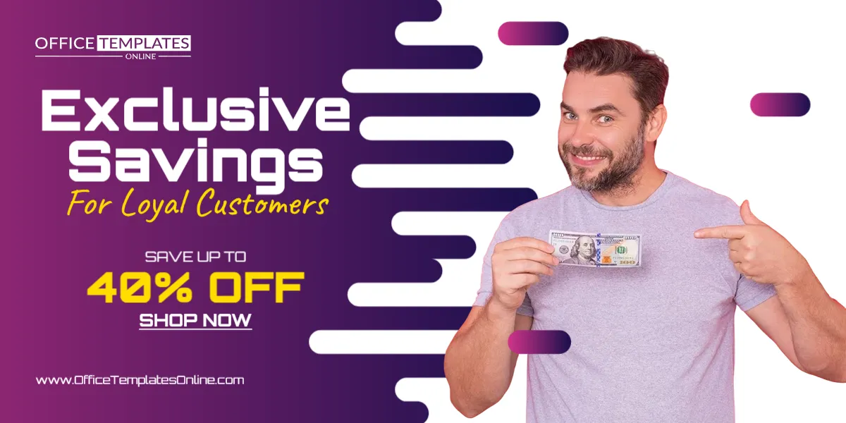 Exclusive Savings For Loyal Customers Promotion Banner Template