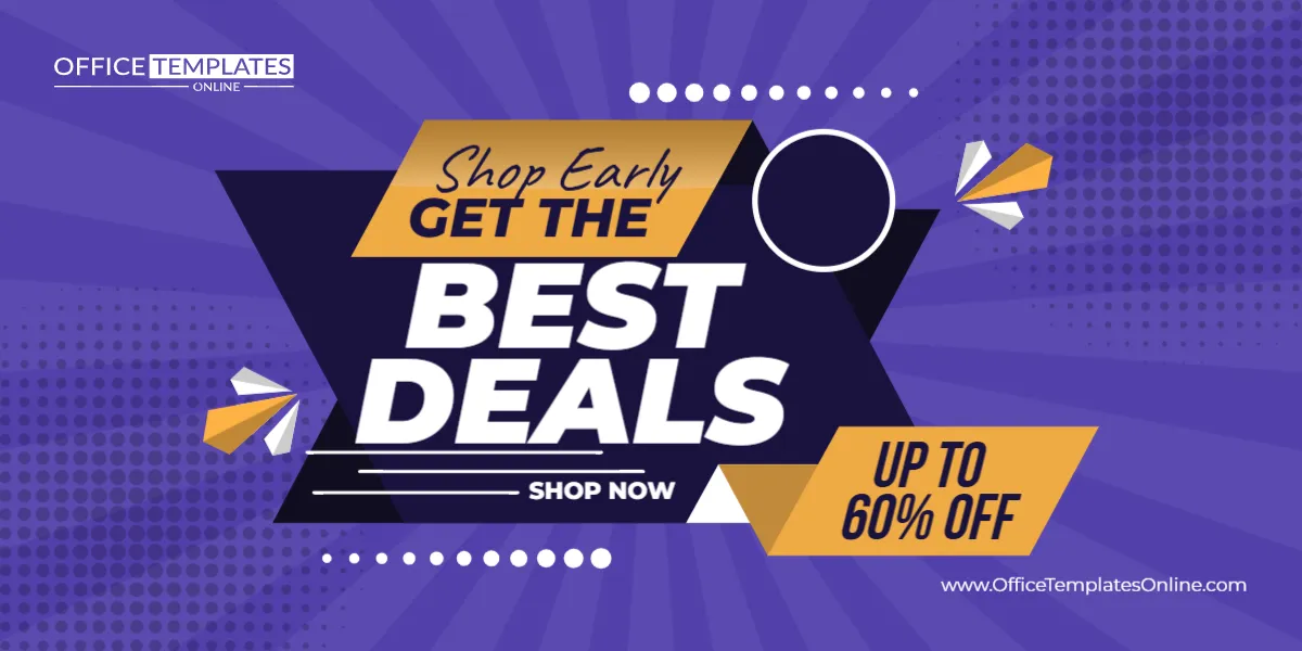Shop Early Get The Best Deals Promotion Banner Template
