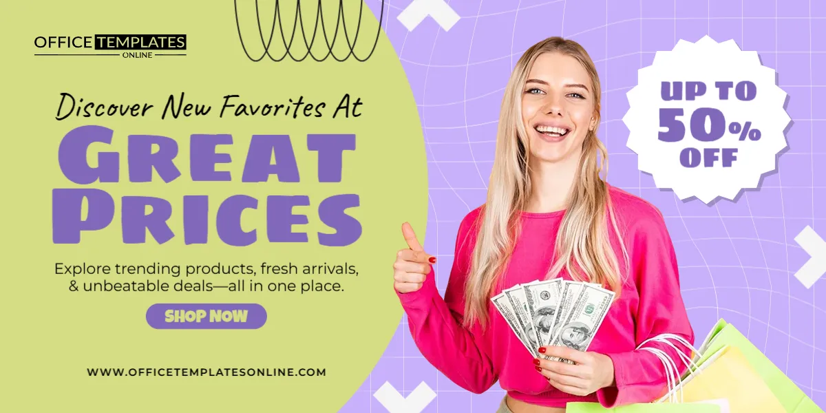 Discover New Favorites At Great Prices Promotion Banner Template