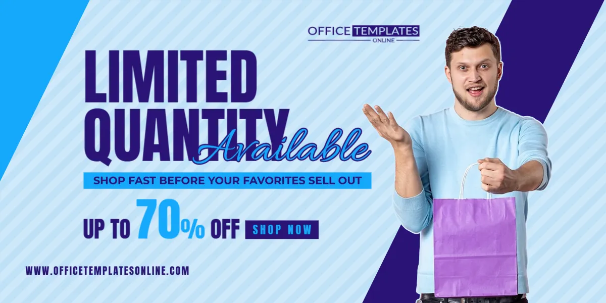 Limited Quantity Available Shop Fast Promotion Banner Template
