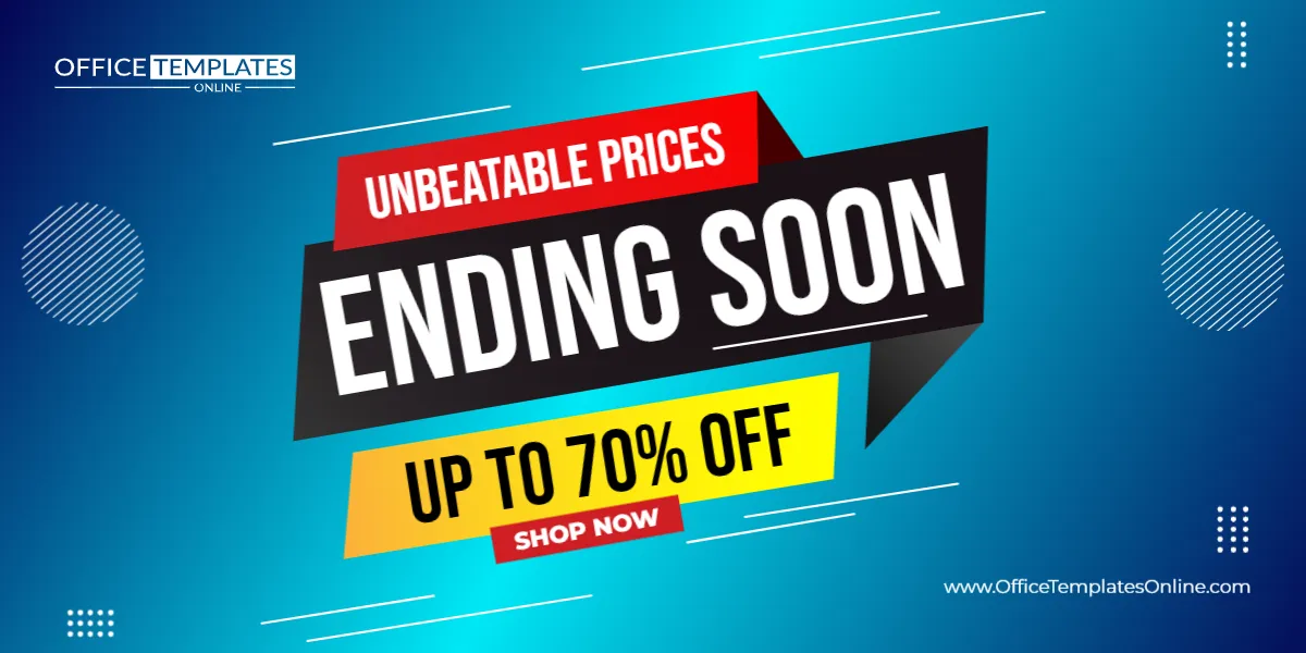 Unbeatable Prices Ending Soon Promotion Banner Template