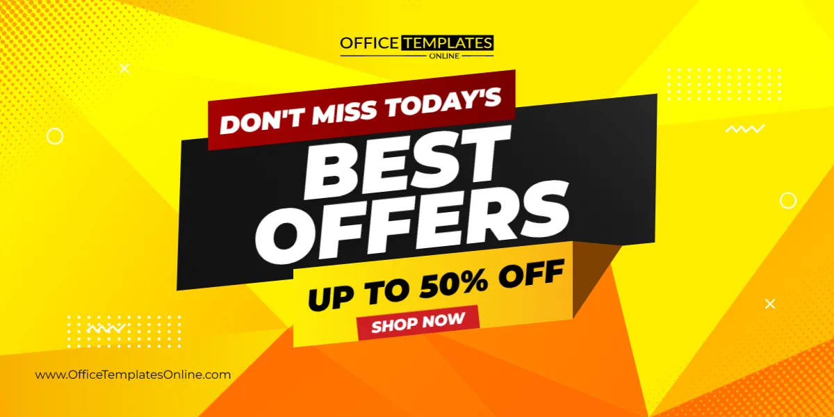 Don’t Miss Today’s Best Offers Promotion Banner Template