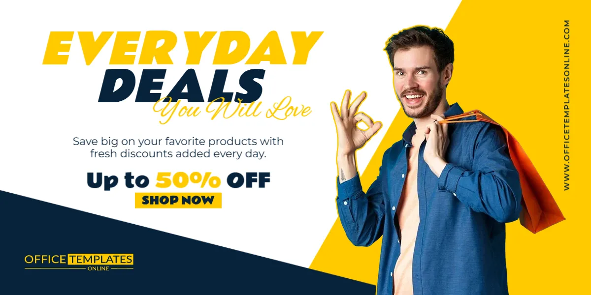 Everyday Deals You Will Love Promotion Banner Template – Customize Online