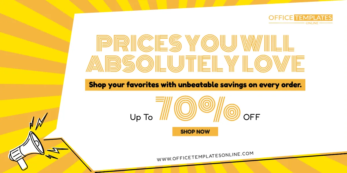 Prices You Will Absolutely Love Promotion Banner Template
