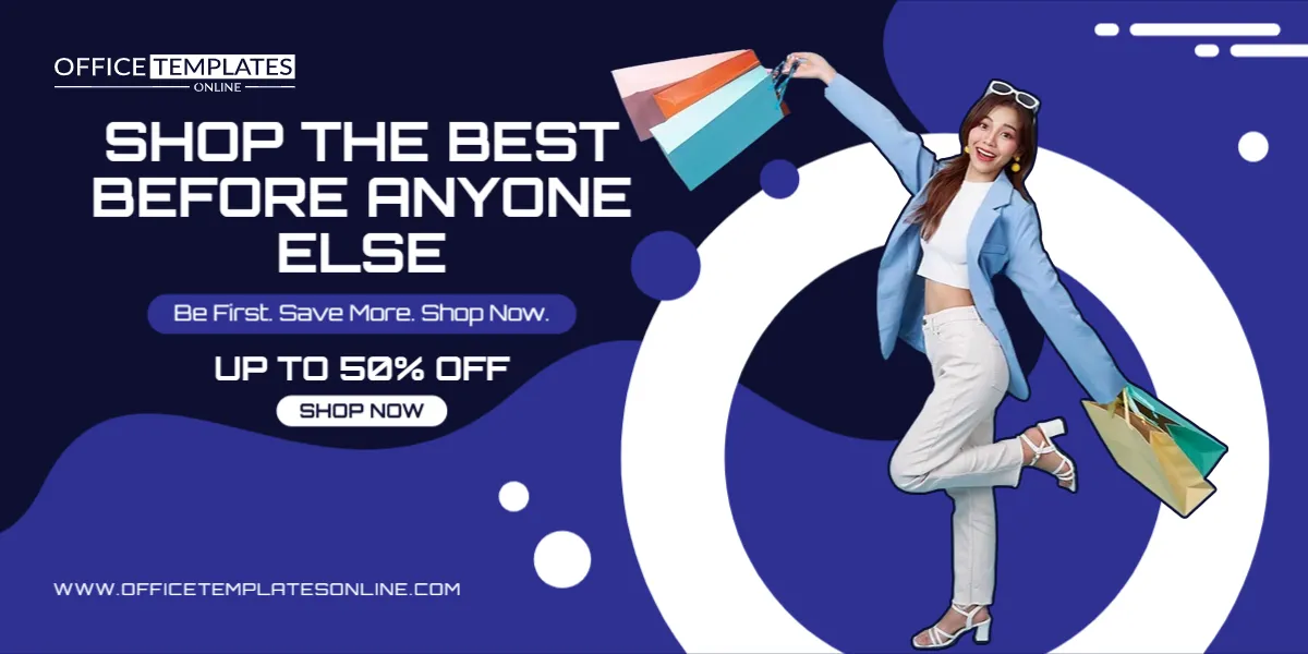 Shop The Best Before Anyone Else Promotion Banner Template