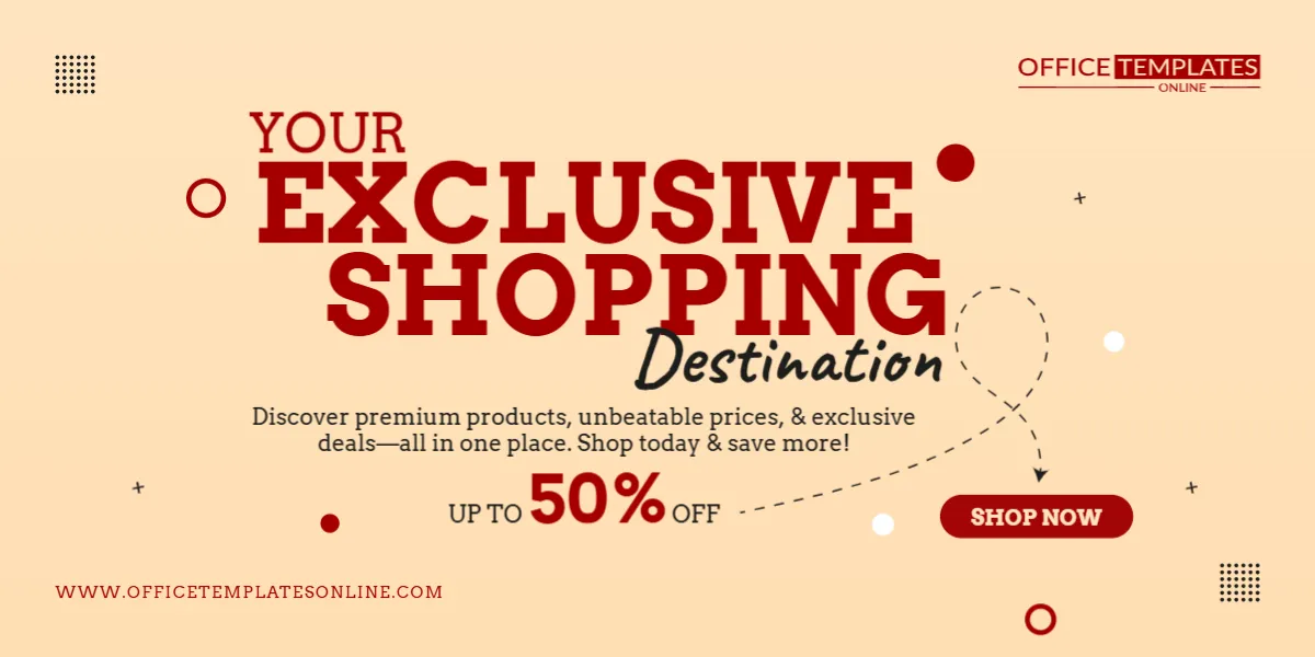 Your Exclusive Shopping Destination Promotion Banner Template