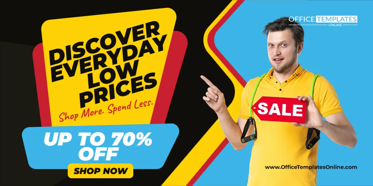 Discover Everyday Low Prices Promotion Banner Template