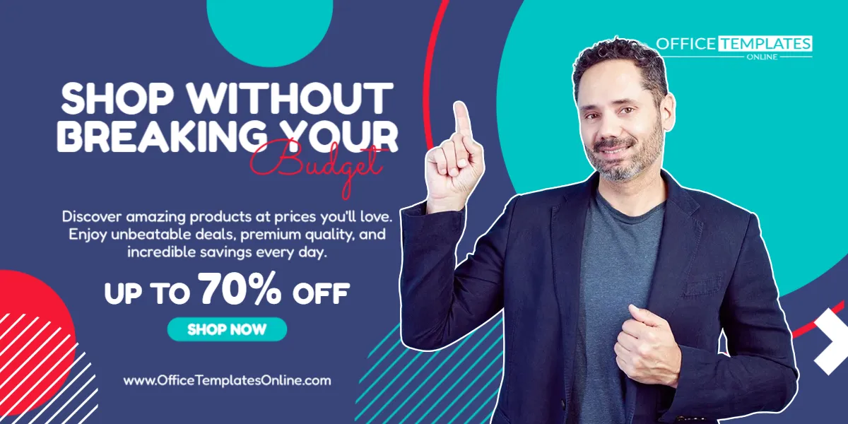 Shop Without Breaking Your Budget Promotion Banner Template