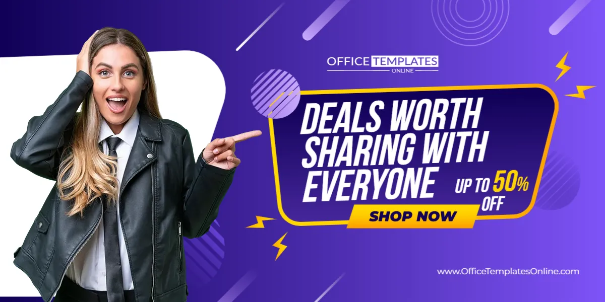 Deals Worth Sharing With Everyone Promotion Banner Template