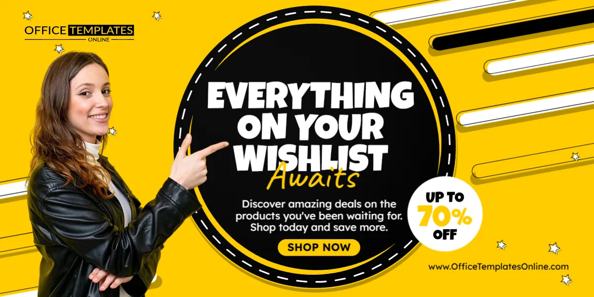 Everything On Your Wishlist Awaits Promotion Banner Template
