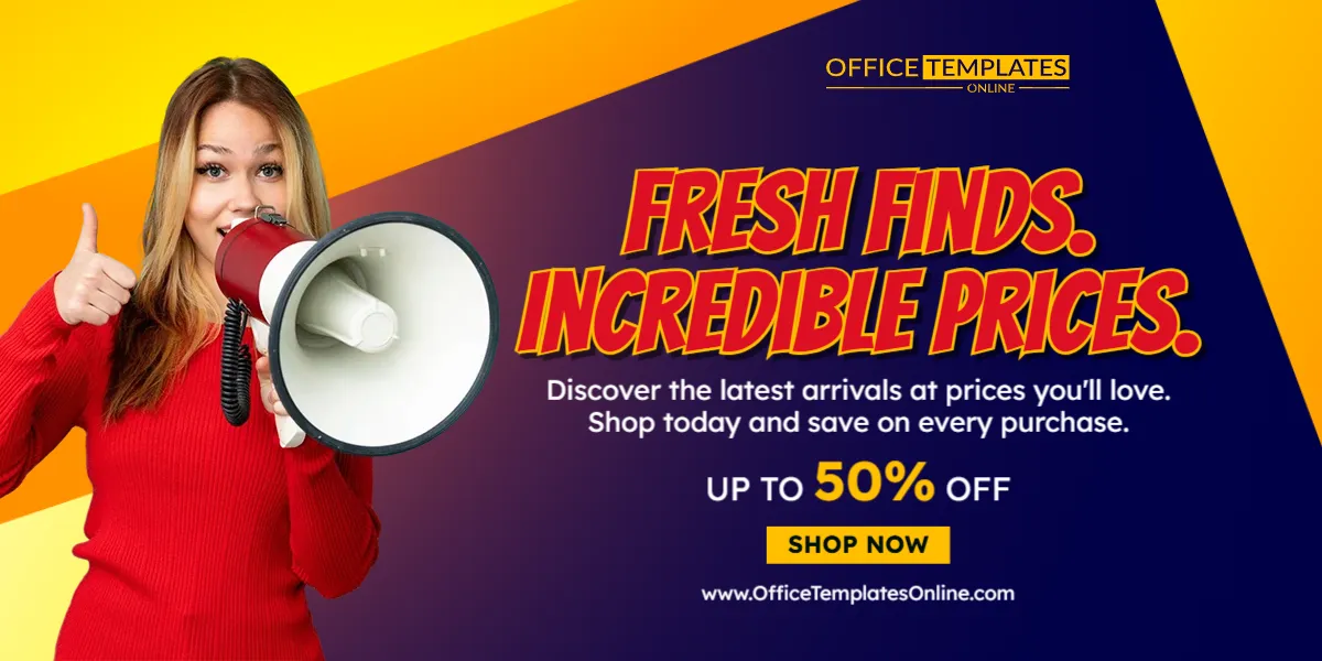 Fresh Finds Incredible Prices Promotion Banner Template