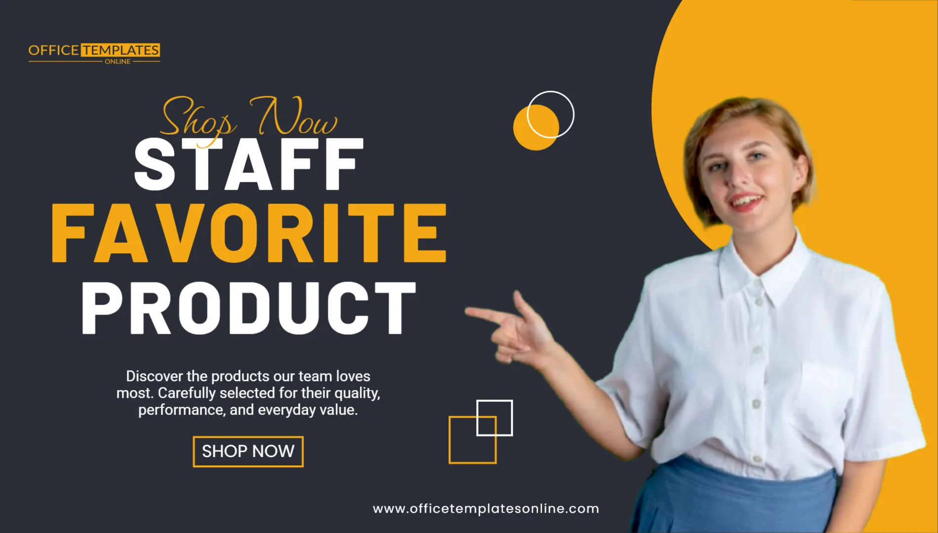 Staff Favorite Products Shop Now Banner Template