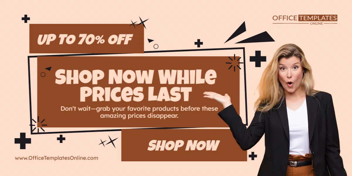 Shop Now While Prices Last Promotion Banner Template