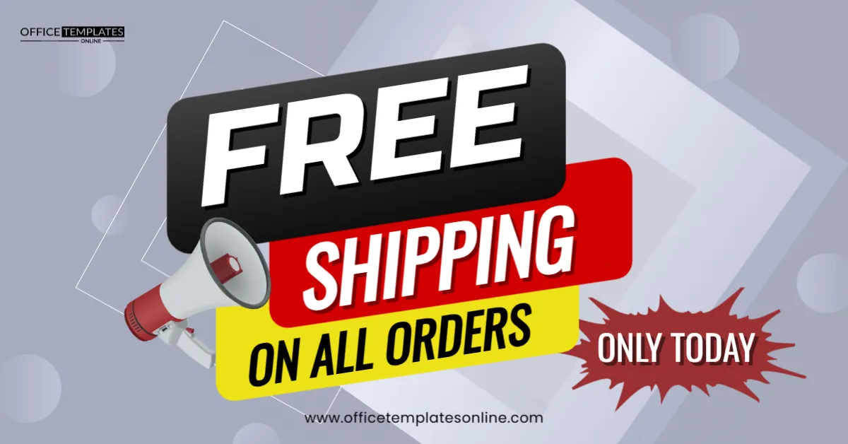 Free Shipping On All Orders Today Promotion Banner Template