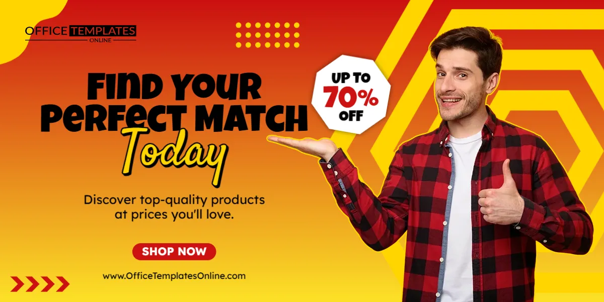 Find Your Perfect Match Today Promotion Banner Template