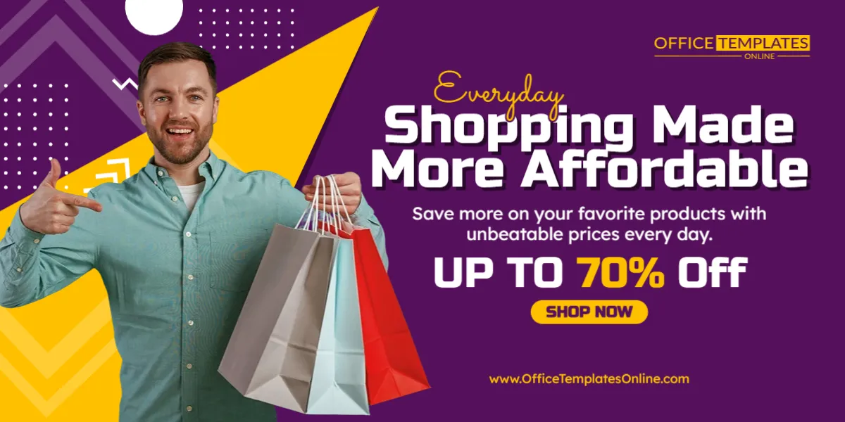 Everyday Shopping Made More Affordable Promotion Banner Template