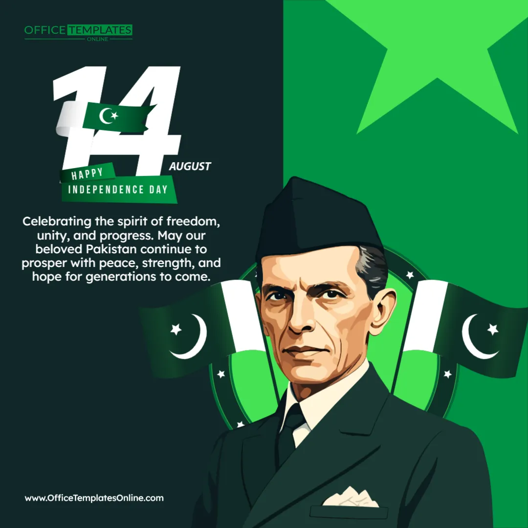 Pakistan Independence Day X (Twitter) Post Template – Edit Online