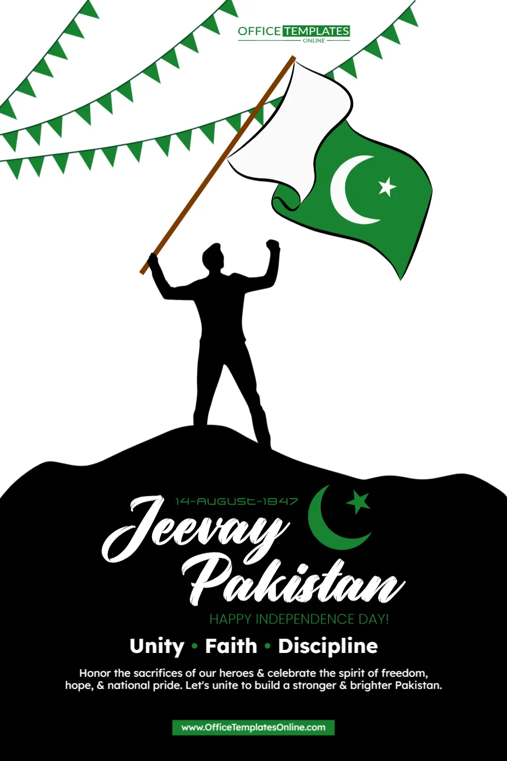 Pakistan Independence Day Pinterest Pin Template – Edit Online
