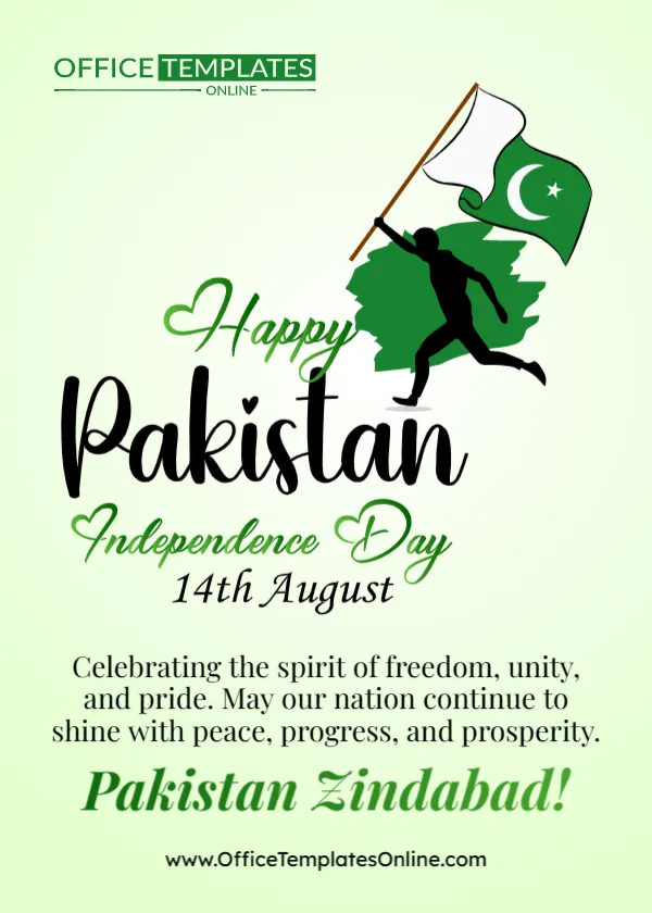 English Independence Day Greeting Card Template – Edit Online