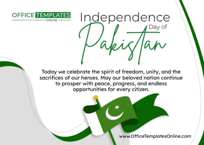 Pakistan Independence Day Wishes Template – Edit Online