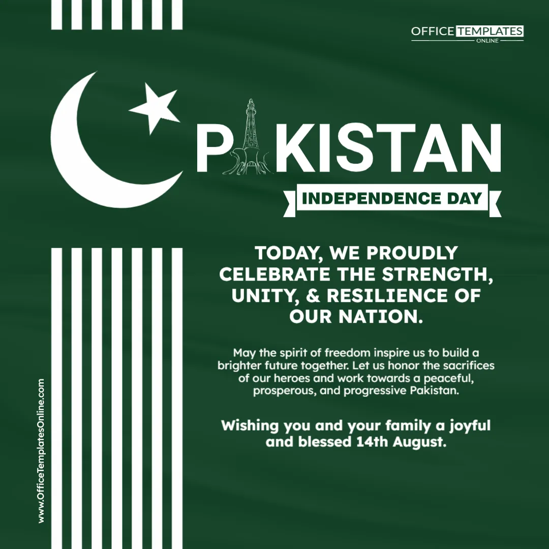 Pakistan Flag Greeting Template – Edit Online